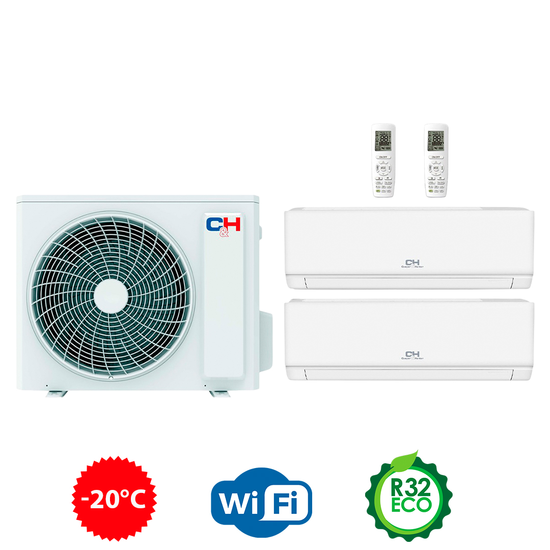 Мульти-сплит система один наружный блок и два внутренних